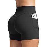 Olmlmt Biker Shorts Women 4.5" with Pockets High Waisted Spandex Yoga Workout Shorts