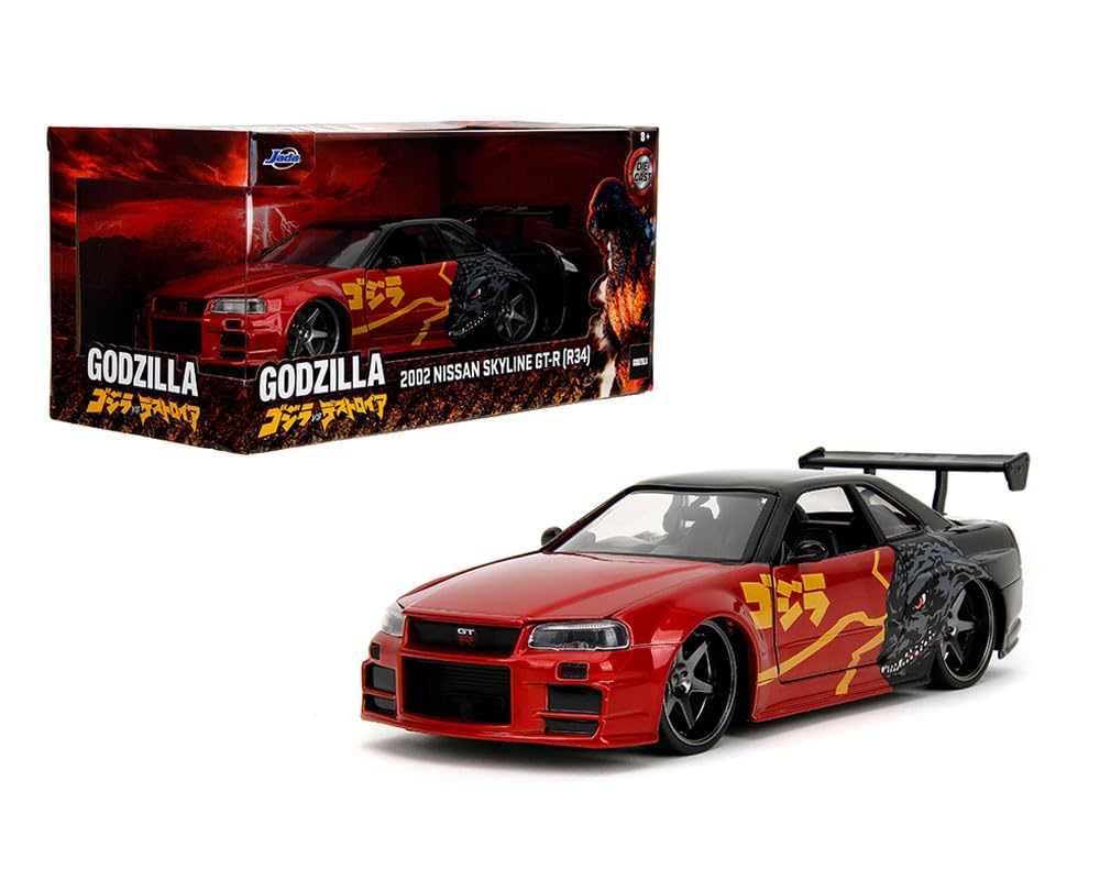 Jada Godzilla 1:24 Die Cast 2002 Nissan Skyline GT-R (R34)