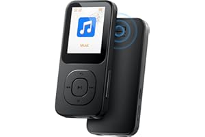 64GB MP3 Player with Bluetooth 5.3, Pecsu Music Player with Built-in HD Speaker, FM Radio, Voice Recorder, HiFi Sound, E-Book Function, Earphones Included