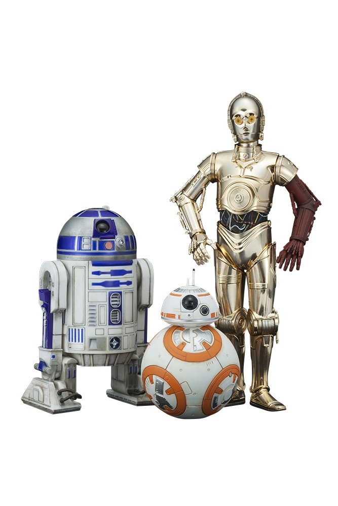 Kotobukiya - SW114 - pack de 3 Star Wars figurines – Episode 7 – C3PO/R2D2 R2-D2/BB-8
