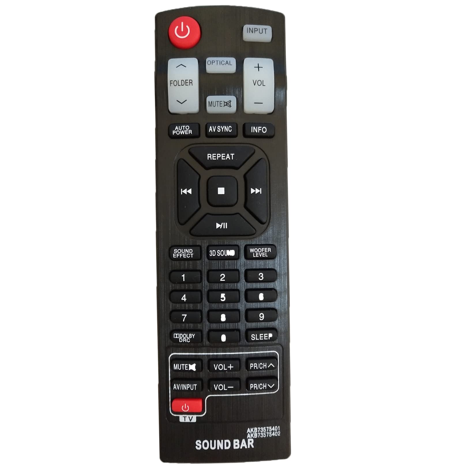 VINABTY AKB73575401 AKB73575402 Replacementd Remote Compatible with LG Hi-Fi Soundbar Speaker NB5540 NB4540 NB4540D NB5540D S44A1-D S54A1-D B2520A NB2420A NB2430A NB2530A NB4532B NB4530B S43A2-D