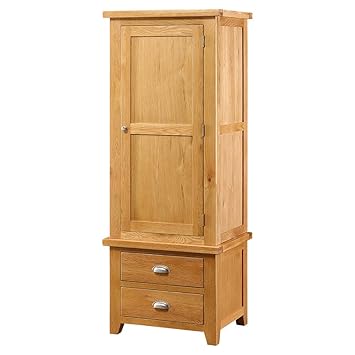 The Furniture Market Cheshire Oak Single 1 Door Wardrobe With 2