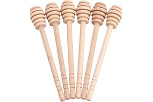 Honey Dipper Sticks, 50Pcs/Set Household Wooden Mini Jam Honey Dipper Jar Dispensing Collecting Stirring Rod Stick(16cm/6.3in