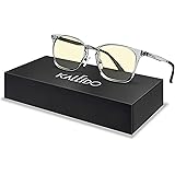 Blue Light Blocking Gaming Glasses, KALEIDO Computer Eyeglasses with Yellow Tinted Lens for Women Men