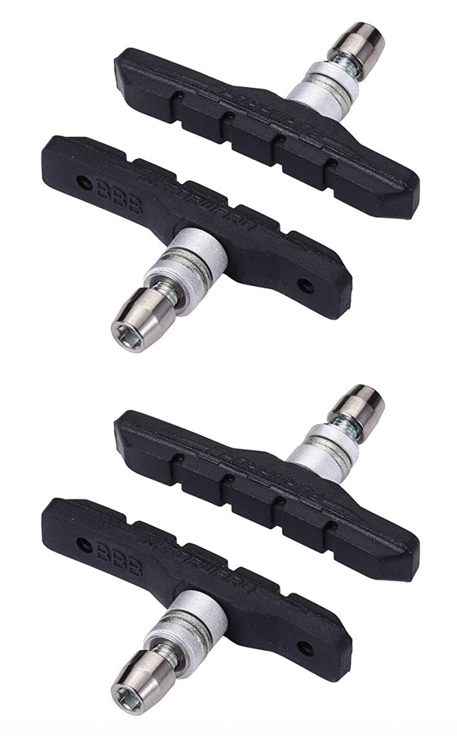 BBB Unisex's BBS-04 Cycling Vee Stop Bike Shoes, Compatible with V-Brake Systems, 2 Pairs (4 Pieces), One Size,Black — image 1
