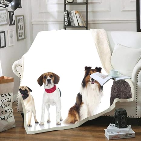 Amazon ブランケット 毛布 51x59インチ動物かわいい犬加重毛布テレビソファお昼寝具カバー冬寝具シーツ大人子供赤ちゃん毛布を暖かく投げる G ブランケット 毛布 オンライン通販