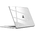 Fintie Case for 13.5 Inch Microsoft Surface Laptop 5/4/3 with Metal Keyboard (Model: 1951/1868) - Protective Slim Snap On Hard Shell Cover, Glittering Clear