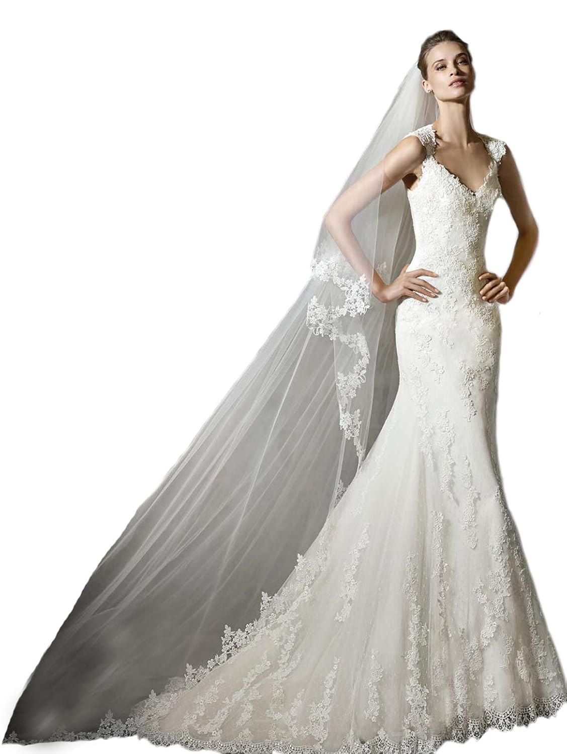 Best Wedding Veil Ivory 2 Tier 3M