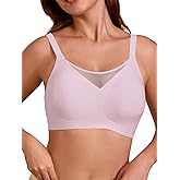 COCOMARTS Jelly Bras for Women No Underwire Push Up V Mesh Seamless Comfort Tshirt Bra Supportive Lift Bralette Everyday Bra