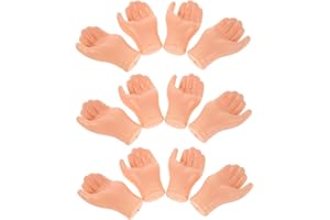 GLSTOY 12 Pairs Realistic Miniature Doll Hand Parts Plastic Hand Models for DIY Doll Making Accessories