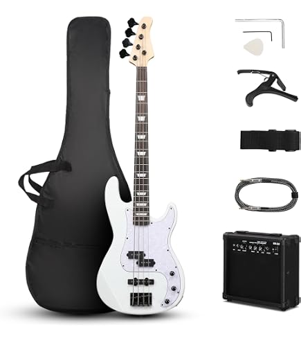 Ktaxon Electric Bass Guitar with 20Watt Amplifier, 4 String Right