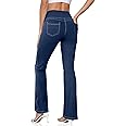 CHANLEED Women's Bootcut Yoga Pants, Wide Leg Leggings with Pockets High Waist Flare Dress Pants Petite/Regular/Tall