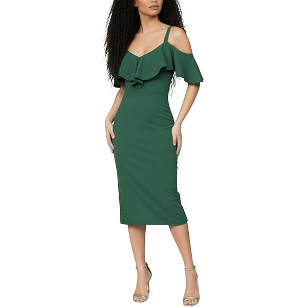 BCBGMAXAZRIA Women's One Shoulder Asymmetrical Neck Cut Out Midi Dress,  Vivid Blue, 12 at Amazon Women's Clothing store