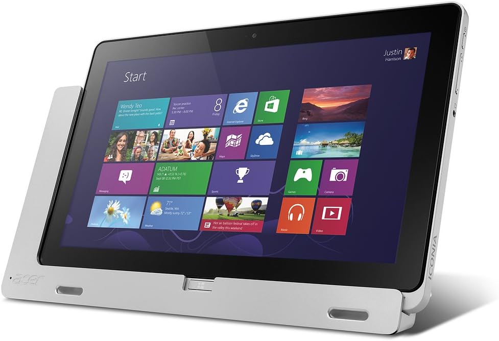 Acer Iconia W700-6499 11.6-Inch Tablet (1.8 GHz Intel Core i5-3337U Processor, 4GB DDR3, 128GB SSD, Windows 8) Silver