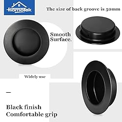 HOMOTEK Round Sliding Closet Door Handles Heavy