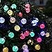 DecorNova 907030 20 Feet 30-LED Outdoor Fairy Solar Powered Globe String Lights, 19.7 ft, 5 Colors