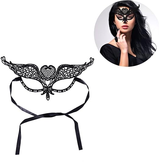 Amazon Com Luoem Halloween Women Costume Lace Masquerade Mask Lacy Eyemask For Christmas Halloween Home Kitchen