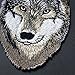Riverbyland Iron On Patches Embroidered Wolf Pack of 3