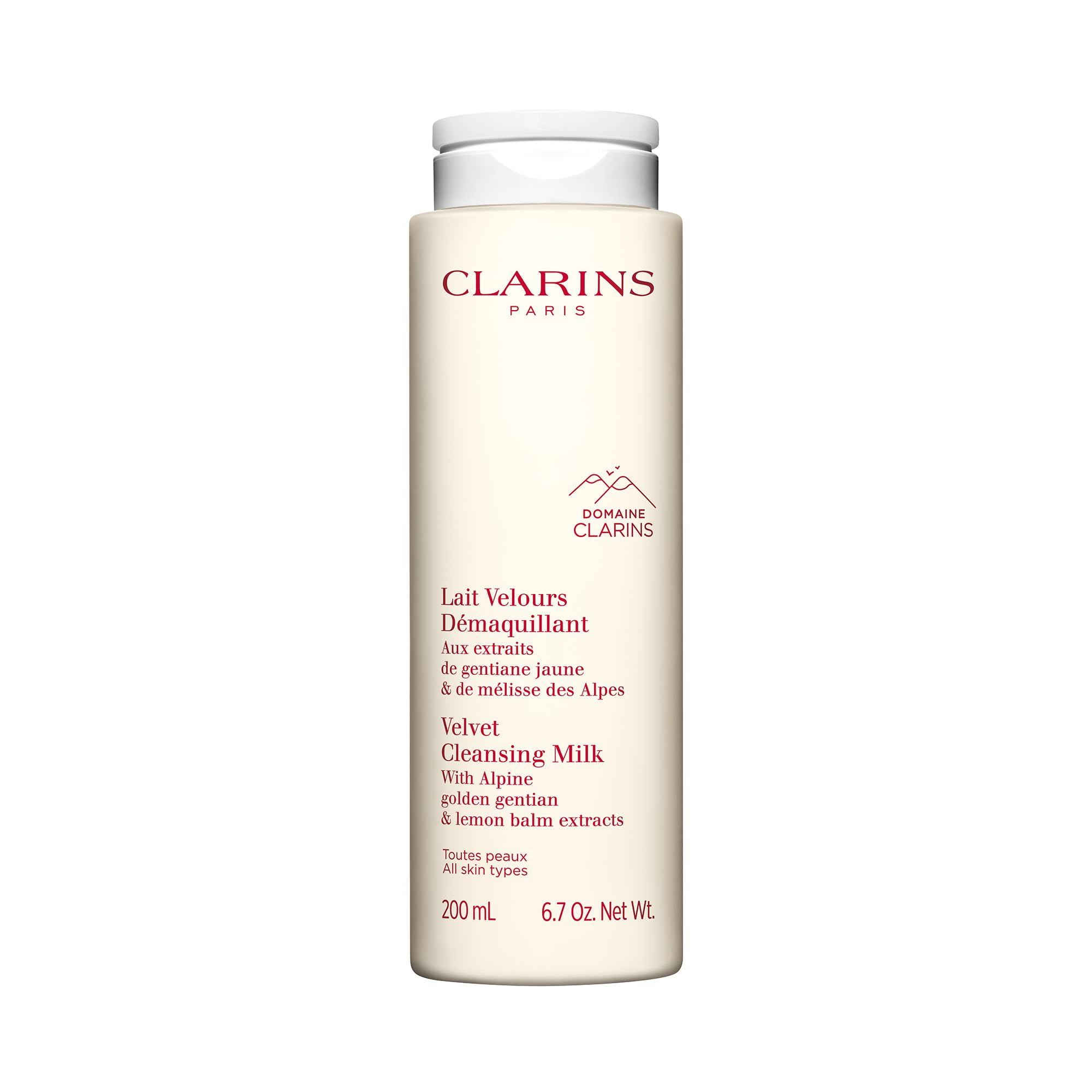 Clarins Velvet Cleansing Milk 200ml –|Gentle Makeup Remover & Hydrating Cleanser for Soft and Clean Skin | Ideal for Sensitive Skin