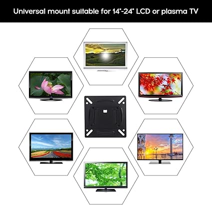 Amazon ユニバーサルマウントヘビーゲージコールドスチール素材14 24 ウルトラスリムテレビ用ウォールブラケット14 16 17 19 22 23 24 Lcd Ledフリー N A テレビ壁掛け用部品