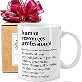 FALJIOK Human Resources Mug Gifts for Men Women, HR Appreciation Gifts for Manager Director, Boss, Coworker, Funny HR Mug Gift for Christmas