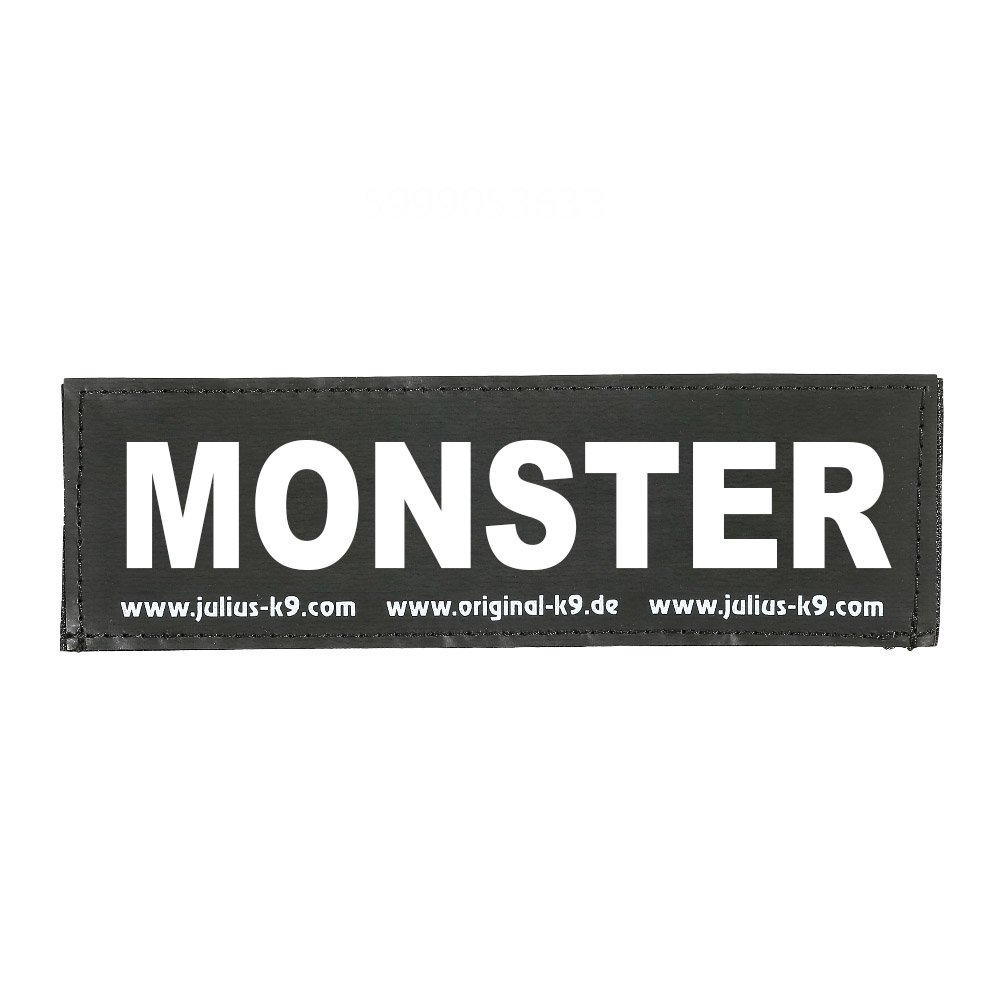 Julius-K9 Interchangeable Hook & Loop Patches, 1 pair, MONSTER, Size: Large, Black — image 1