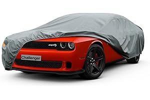 Kayme Heavy Duty Car Cover Custom Fit Dodge Challenger Demon (R/T, SRT, T/A, Hellcat 2008-2025), Waterproof All Weather for Automobiles, Full Exterior Covers Rain Sun UV Protection.