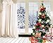 LB Christmas Tree Backdrops for Photography 9x6ft Winter Snow Scene Wooden Floor Christmas Party Photo Background Vinyl Photobooth Studio Props