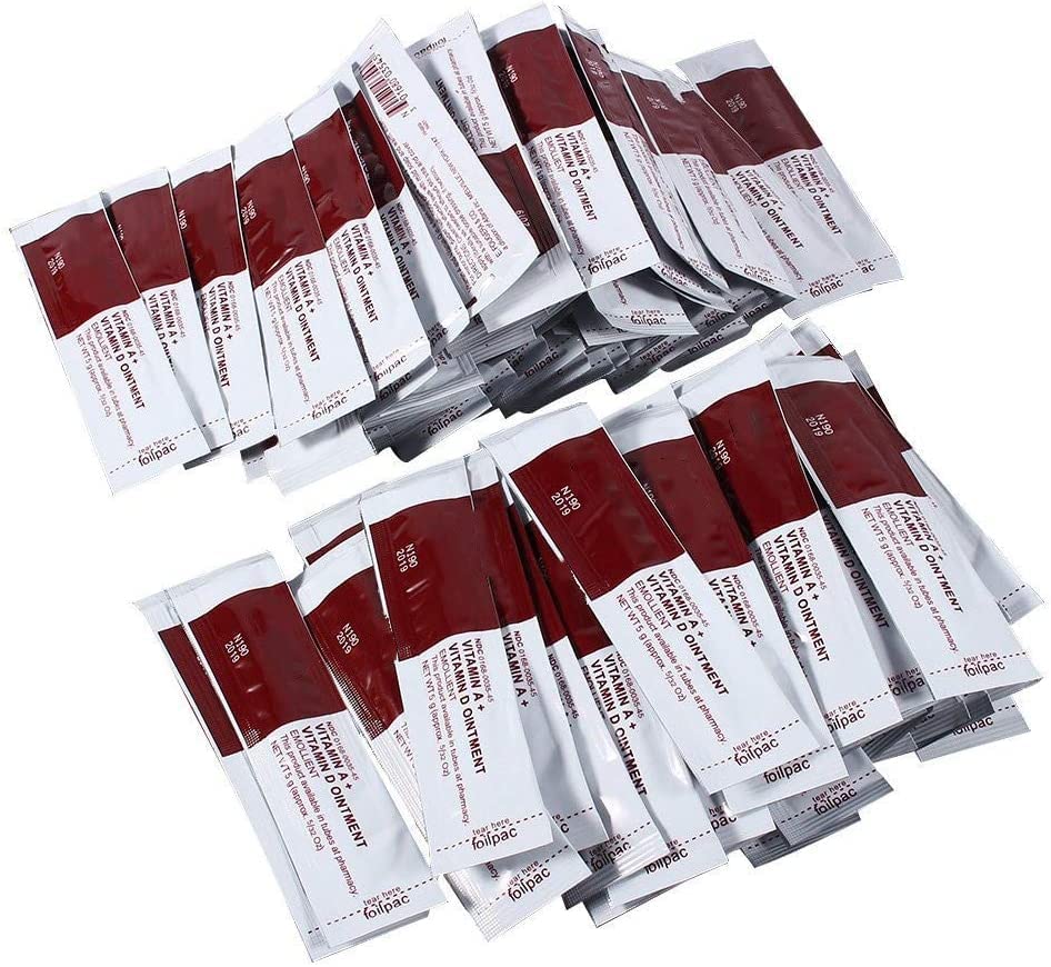 Tattoo Scar Repair Gel, 50pcs Tattoo Aftercare Repair Cream Vitamin A & D Ointment Skin Care Supplies for Before and After Tattoos Permanent Body Art