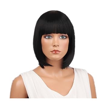 Amazon Com Women Short Straight Blonde Bangs Bob Hairstyle