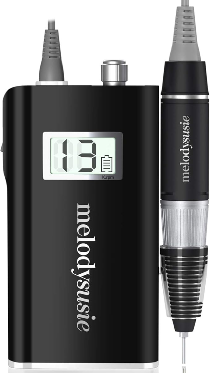 MelodySusie Nail Drill Electric Nail Files Portable Rechargeable E File