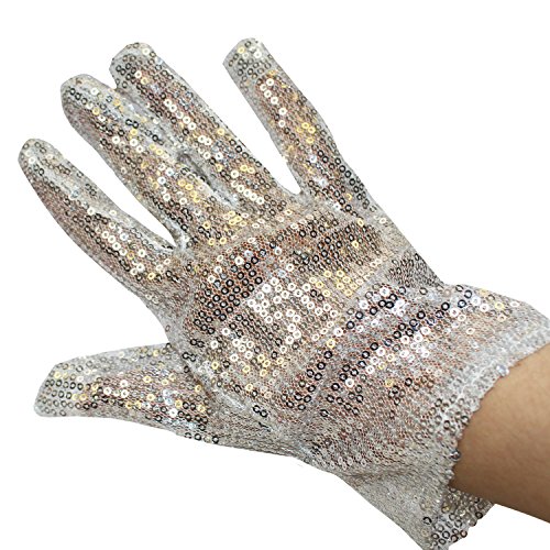 Set of 3 - Fedora Hat Sequin Glove And Sunglasses by Funny Party Hats (Fedora Hat Sequin Glove And Black Sunglasses)