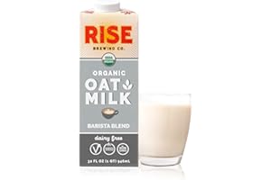 RISE Brewing Co. Barista Blend Oat Milk, USDA Organic & Non-GMO, Vegan & Non-Dairy, 32 fl. oz. Cartons (6 pack)