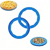 SAYUANVA Silicone Pie Crust Shield, Adjustable Pie Edge Protector for 8-11.4 Inch Pies, 2-Pack Blue Baking Guards - Reusable, Non-Stick, Prevents Burned Edges for Perfect Golden Crust (Blue)