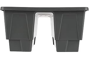 Railing Planter - 20.75-Inch Flower Box with Drainage Insert - 6-Gallon Outdoor Planter Box - Deck, Porch, or Balcony Planter