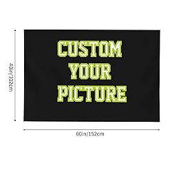 JINJUREN Custom Tapestry Upload Images Banners and