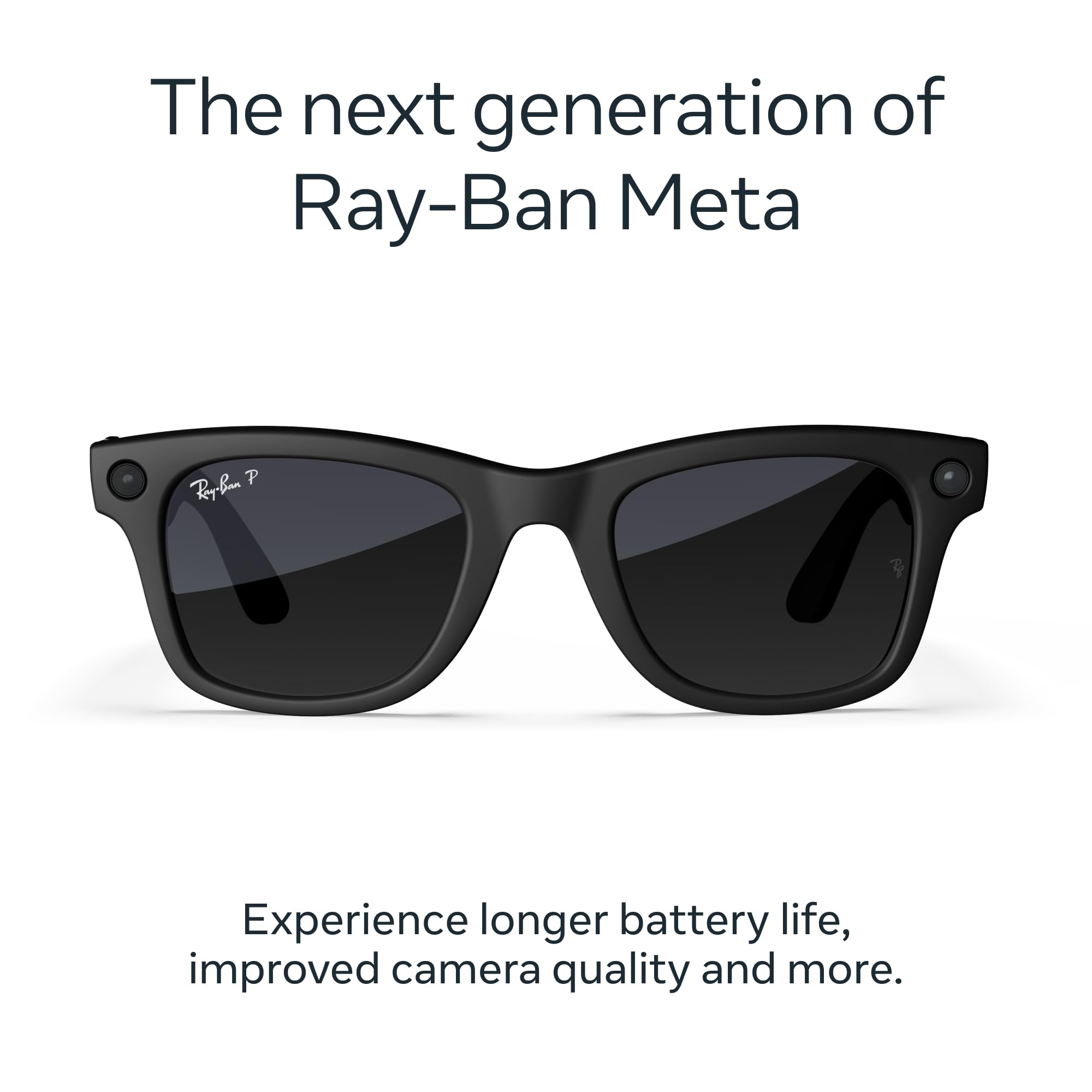Ray-Ban | Meta Wayfarer (Gen 2) - Matte Black, Polarized Gradient Graphite lenses