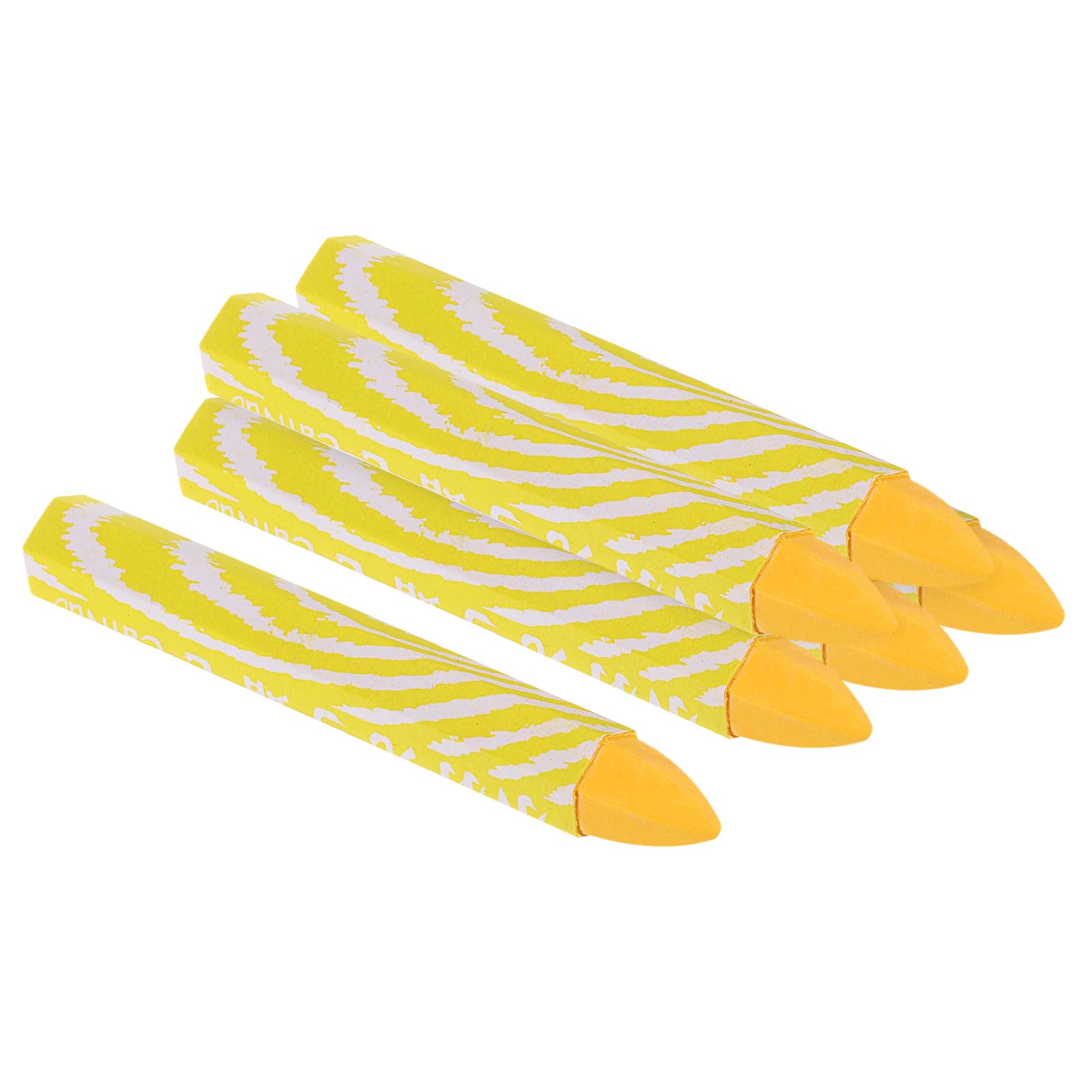 PATIKIL Lumber Marking Crayons, 6 Pack 4"x0.55" Hex Wax Tire Marker Crayons Yellow