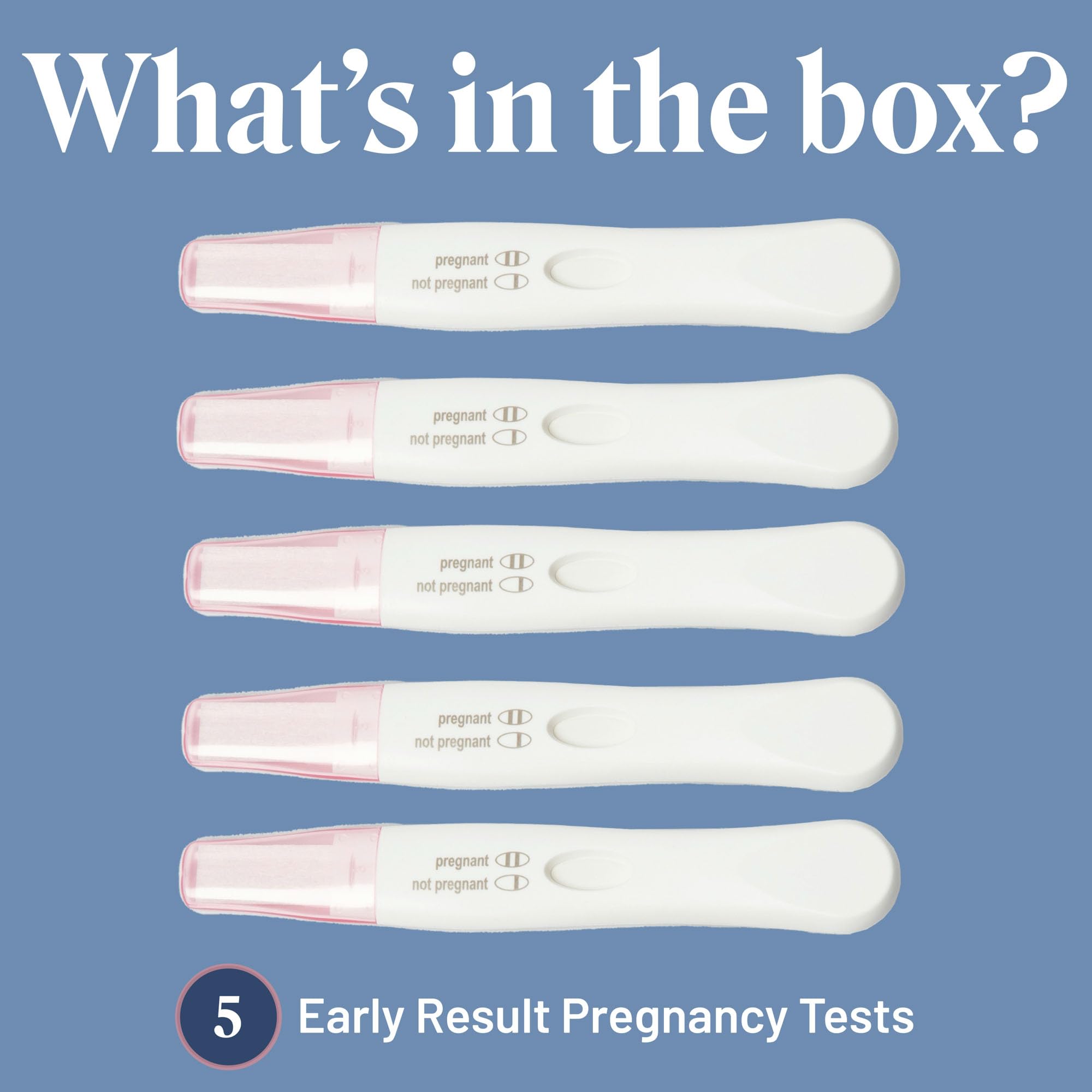 Apphia Early Detection Pregnancy Test | Midstream Pregnancy Test | hCG Test Strips | Get Results 6 Days Sooner – Made in The USA (1 Count (Pack of 5))