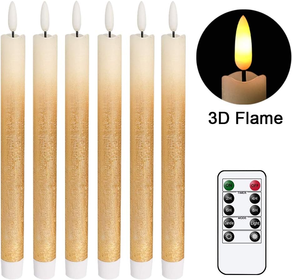 Eldnacele LED Flameless Taper Candles Battery Operated with Remote and
