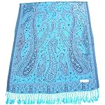 Bangong Design 2 Ply Reversible Shawl Scarf Wrap Stole Throw Pashmina CJ Apparel NEW