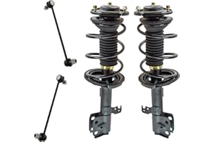 TRQ Front Suspension Kit Complete Strut & Coil Spring Assembly Sway Bar Stabilizer Link Compatible with 2009-2010 Pontiac Vibe 2009-2013 Toyota Corolla Matrix