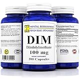 Mental Refreshment: DIM 100mg, 200 Capsules - (Diindolylmethane) (1 Bottle)