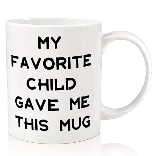 OEAGO Mum Christmas Gifts from Daughter Son, 330ml Funny Ceramic Coffee Cup, Christmas Gifts for Mum Dad on Mothers Day Birthday Anniversary