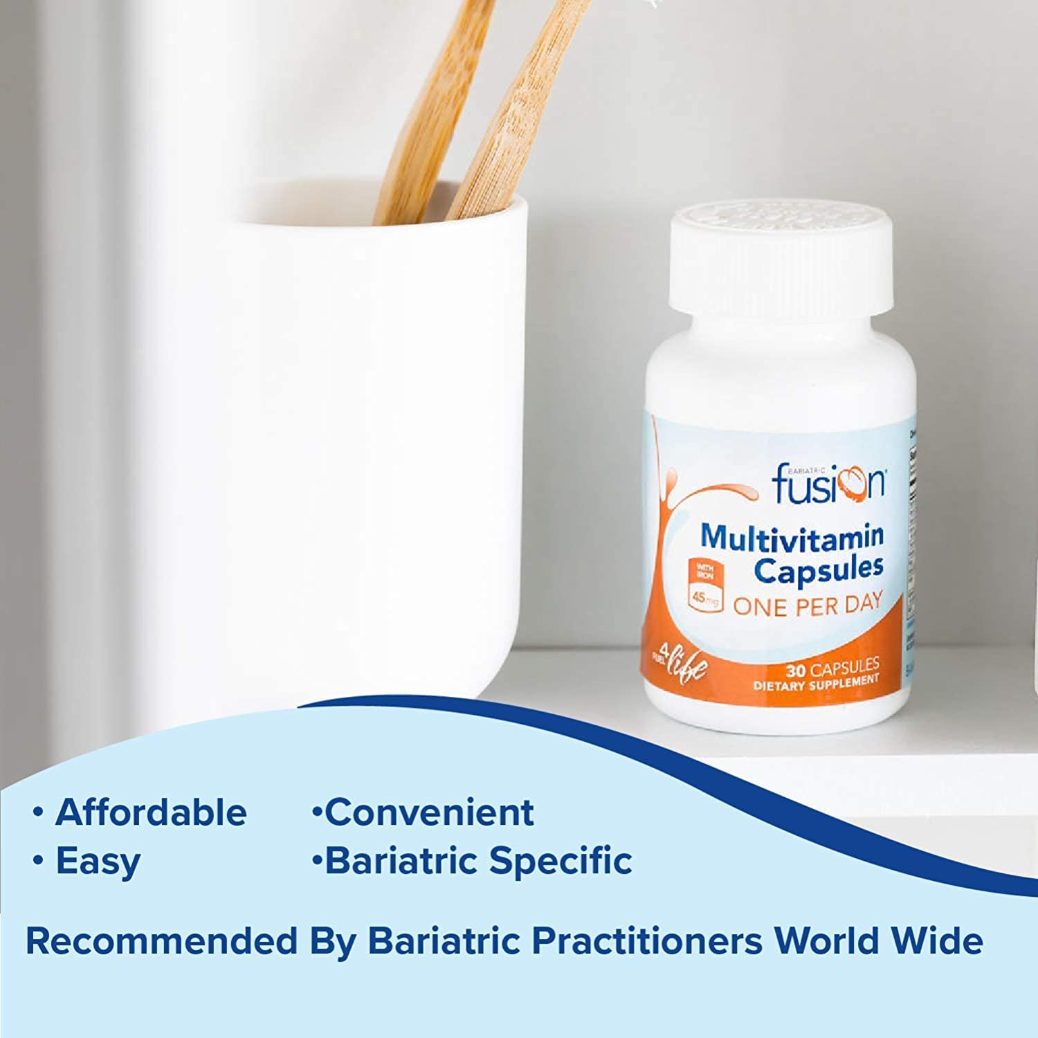 Bariatric Fusion One Per Day Bariatric Multivitamin with Iron Easy to