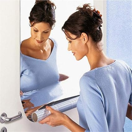 Spiegelfolie Wandaufkleber 0.1mm DIY Spiegel Wandaufkleber Badezimmer Badezimmer Hintergrund Dekorative Wand-Aufkleber Umwelt