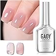 GAOY Jelly Nude Gel Nail Polish, 16ml Sheer Rose Pink Translucent Soak Off Gel Polish, UV Light Cure for Nail Art DIY, Color 