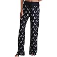 Crexomi Women Pajama Pants Comfy Lounge Wide Leg Casual Stretch Palazzo Drawstring Pj Bottoms Pants S-3XL