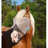 TSZ Horse Fly Mask Standard No Ears UV Block 70% Breathable Mesh Flymask | Fly Masks for Horses, Durable Fly Control Mask, Comfortable All-Day Protection for Equines. Fleece Padding, Adjustable Straps