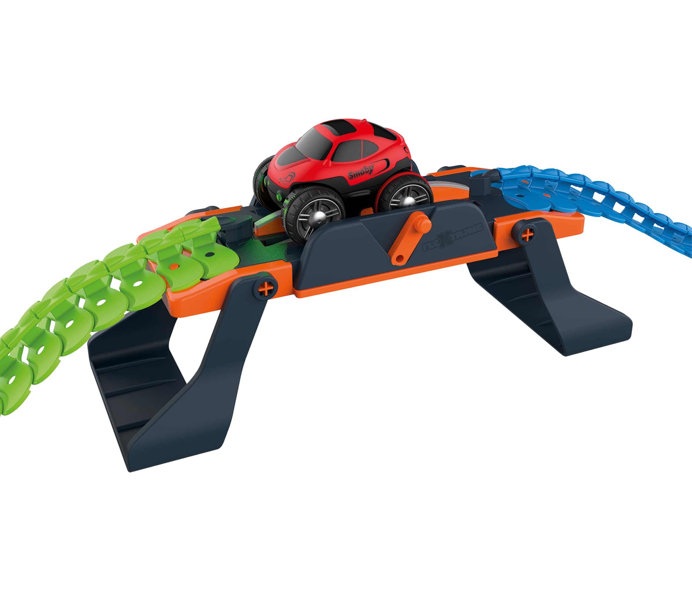 Smoby - FleXtreme Pit Stop - Car Circuit Accessory - Stop/Start Modules - Bridge and Tunnel Functions - From 4 Years